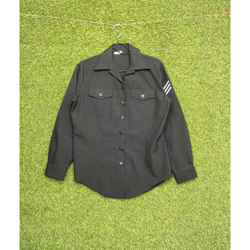 US Navy Shirt Womens 38B-15N-32S Dress Blue 3346 Long Sleeve Tropical Uniform